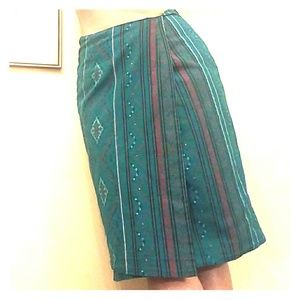 Batik Fabric Wrap Pencil Skirt